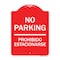 Signmission No Parking Prohibido Estacionarse, Red & White Aluminum Architectural Sign, 18" x 24", RW-1824-23674 A-DES-RW-1824-23674 - alternate 1